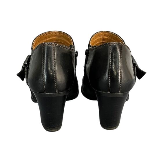 Sofft Black Leather Buckle Western Block Heel Comfort Ankle Boot Women 8.5 - Picture 7 of 10